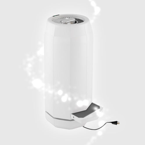 Air purifier showing the ease of installation in a room or space.